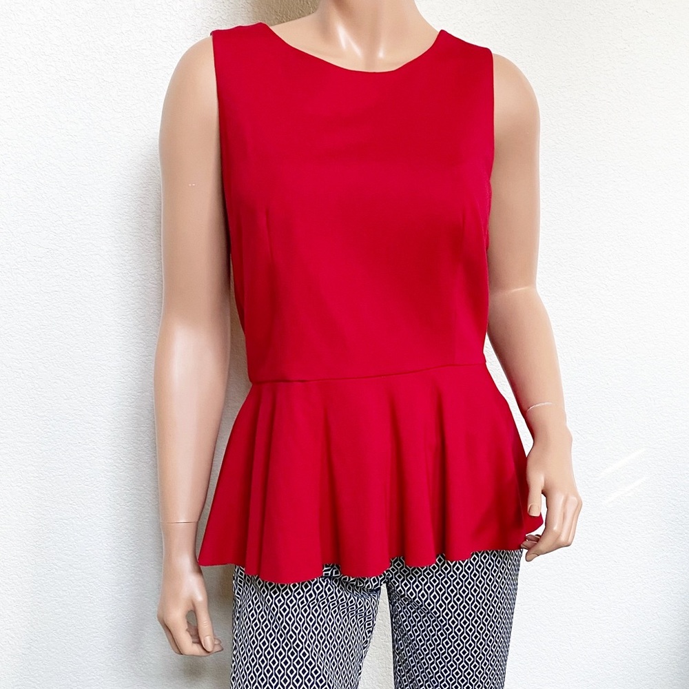 Alberto Makali Designer New York Red Sleeveless Top
